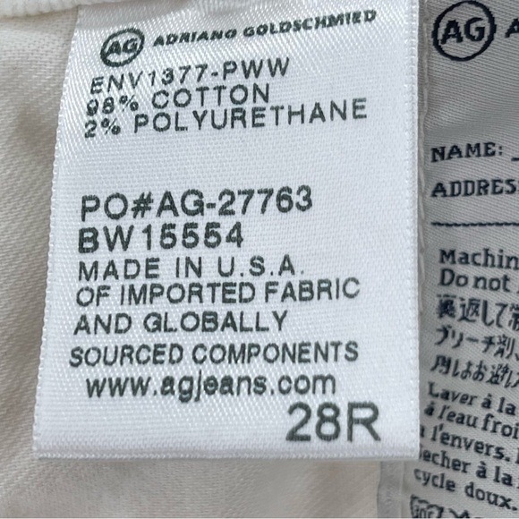 AG ADRIANO GOLDSHMIED Stevie Ankle Corduroy Pants Size 28 - Picture 9 of 11